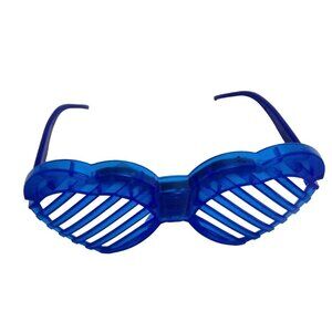 Heart Shaped Blue Shutter Sunglasses Party Costume Glasses Valentine Wedding